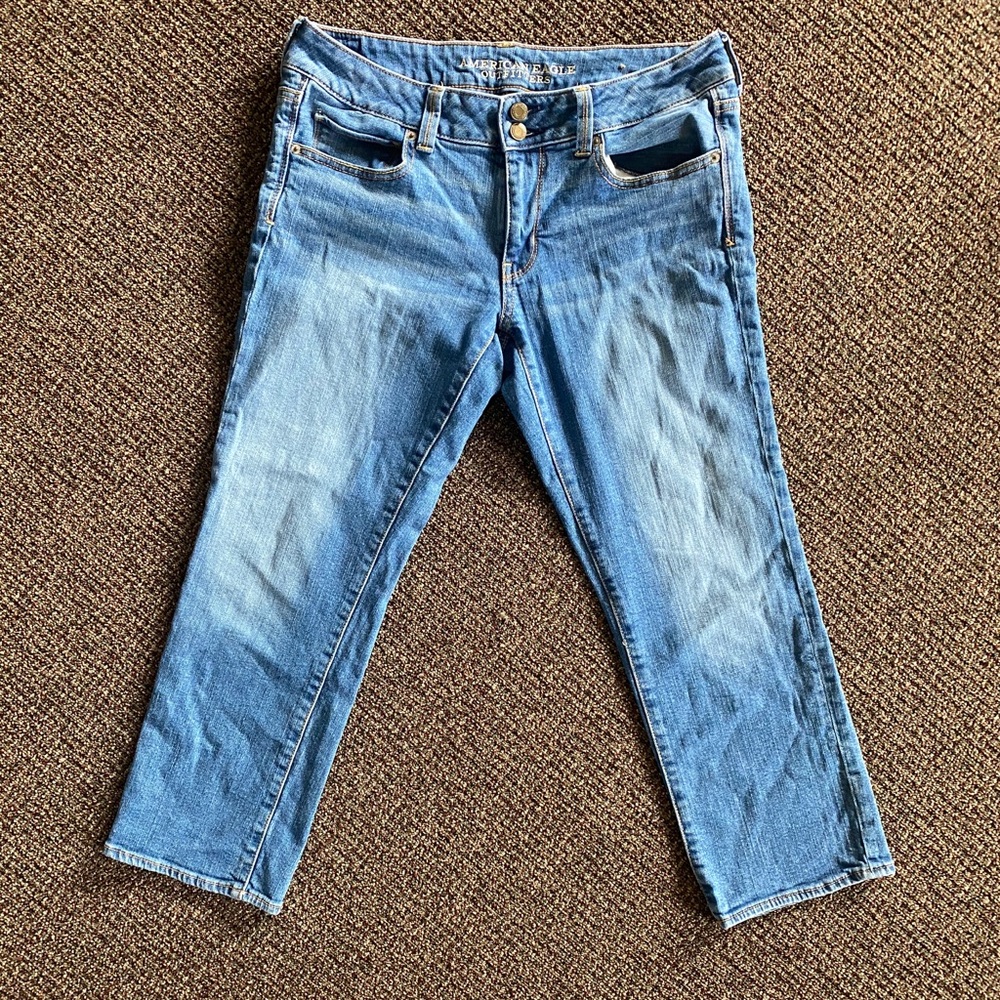 American Eagle Artist Crop Stretch Denim Jeans